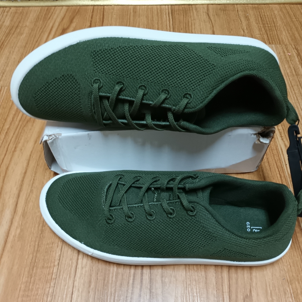George Comfortable Knit Casual Shoes Sneakers Forest Green